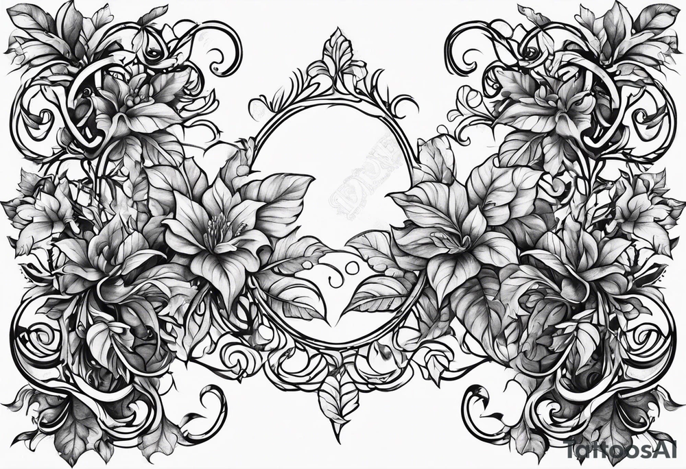 Leafy vines tattoo idea