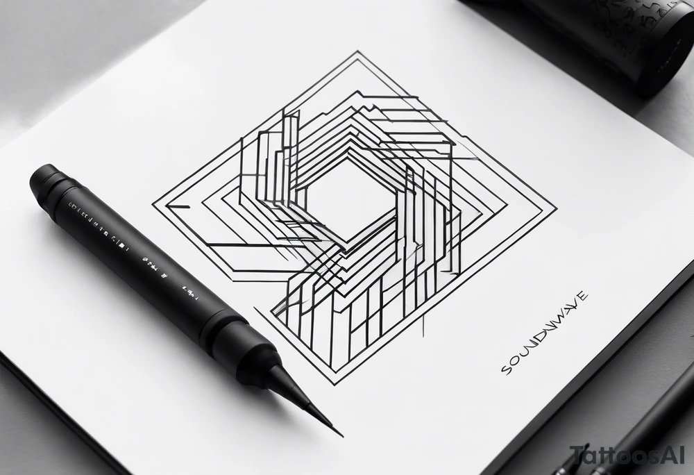 geometric soundwave tattoo tattoo idea