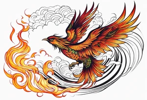 Phoenix rising tattoo idea