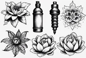 Grenade flower tattoo idea