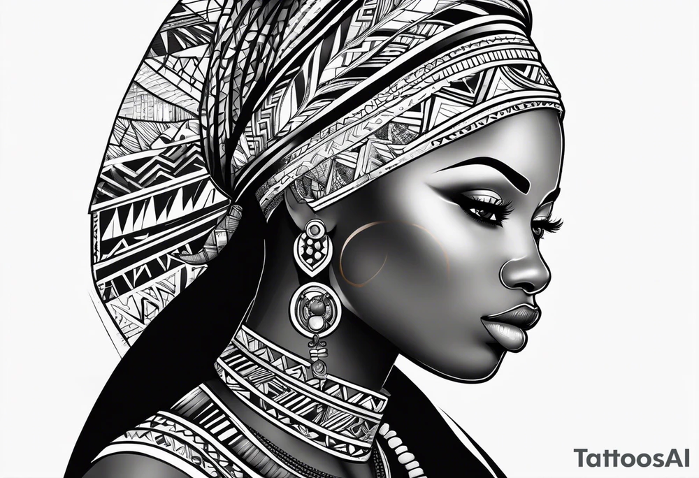 African tribal tattoo idea