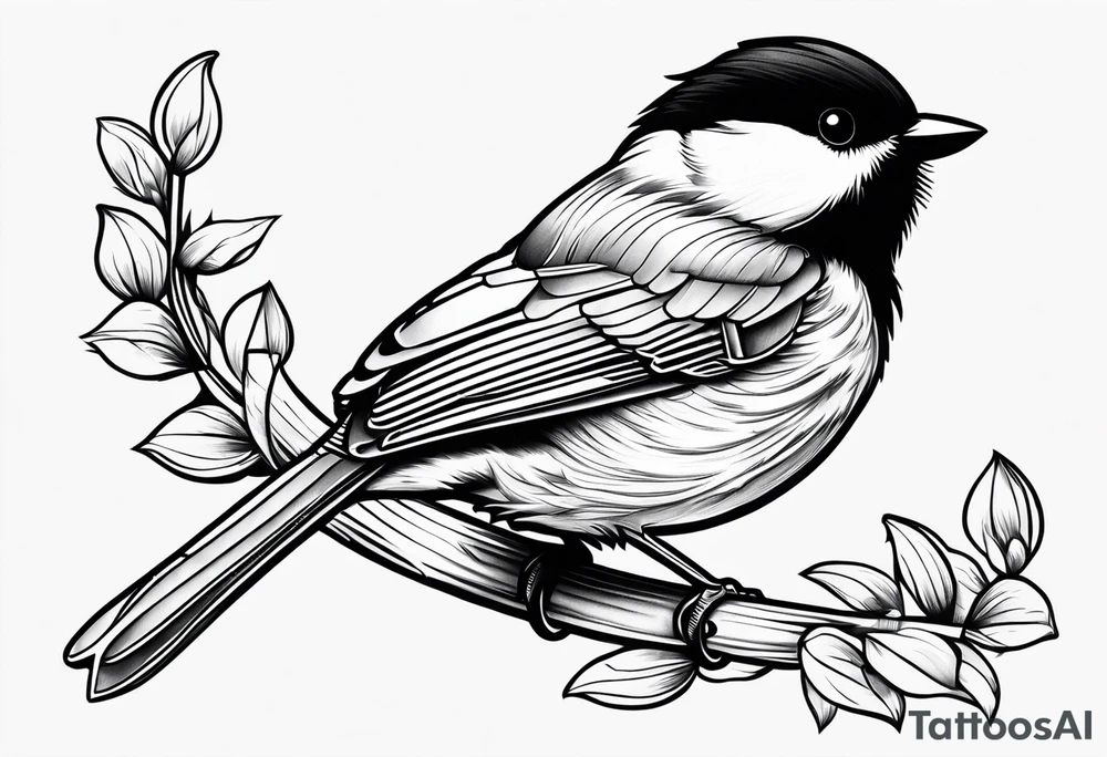 wrench chickadee tattoo idea