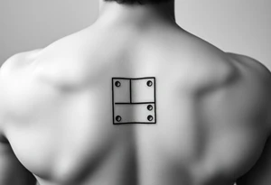 One-blank domino tile tattoo idea