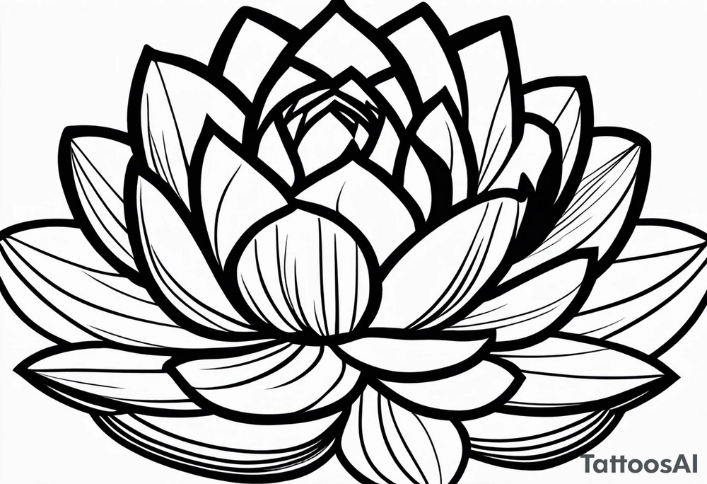 simple lotus flower tattoo idea