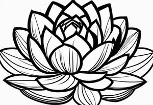 simple lotus flower tattoo idea
