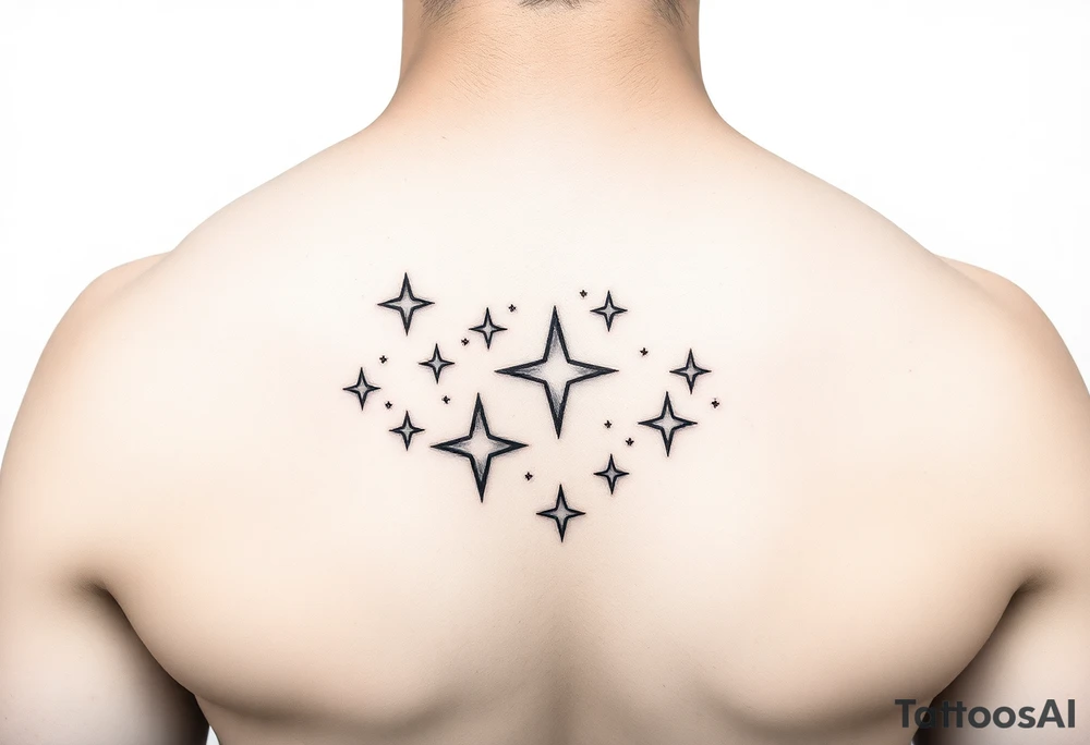 Hand tattoos of little stars tattoo idea