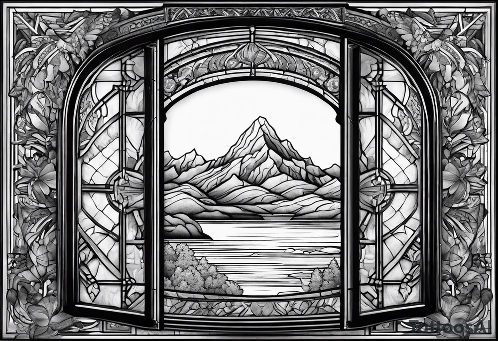 ancient window tattoo idea
