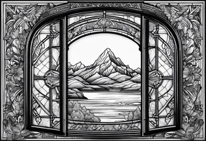 ancient window tattoo idea