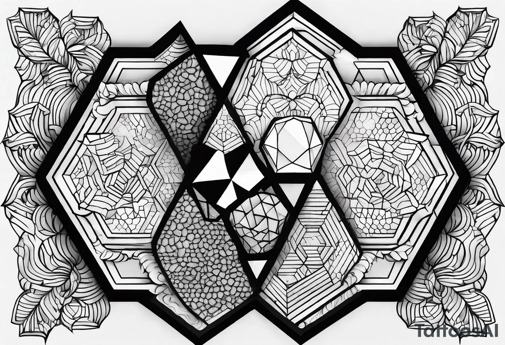 scales hexagons tattoo idea