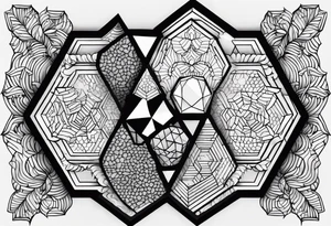 scales hexagons tattoo idea