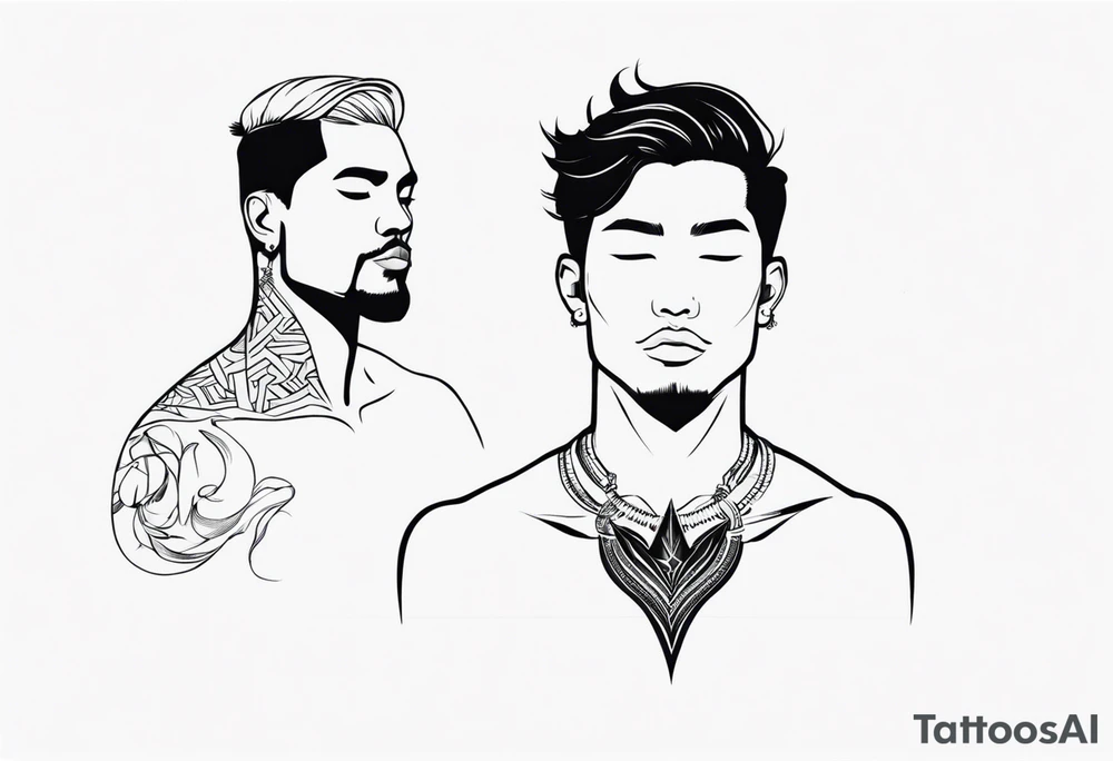 Around NECk men's tattoo tattoo idea