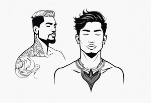 Around NECk men's tattoo tattoo idea