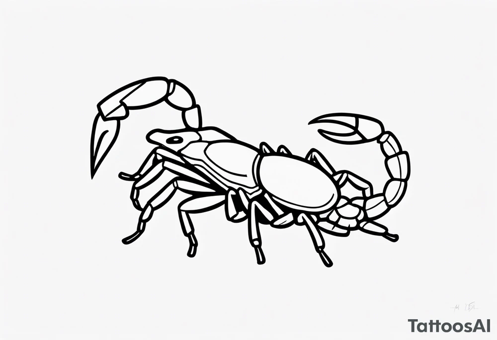 small cartoon scorpion tattoo idea