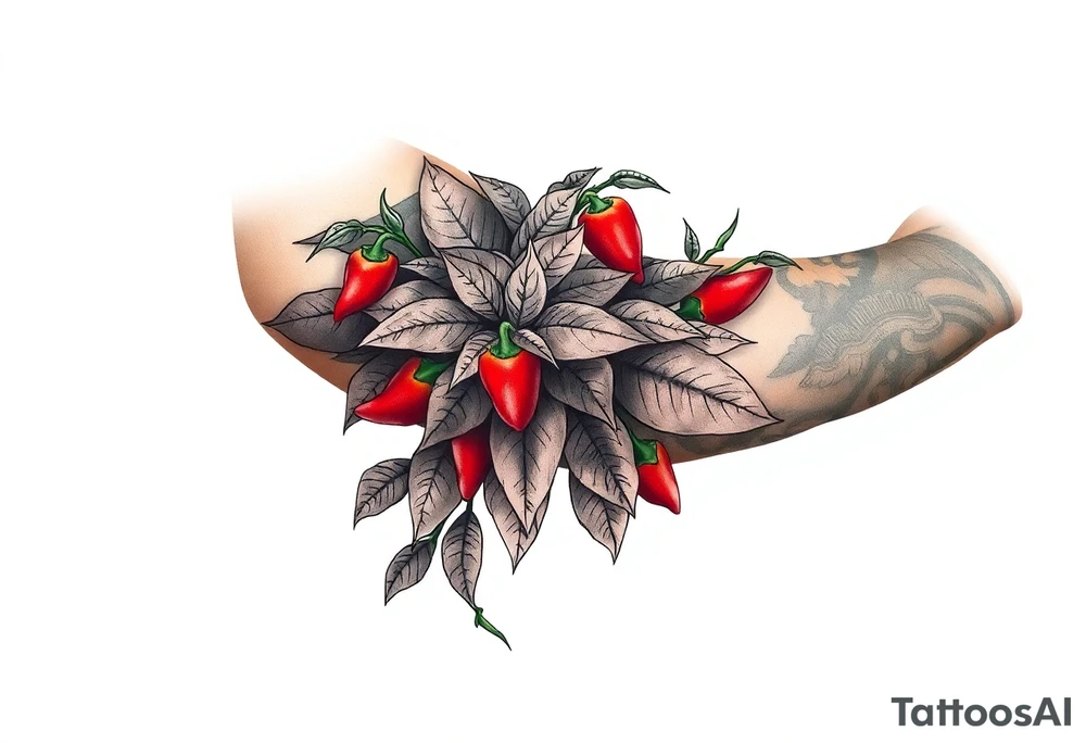 Pepper plant tattoo idea