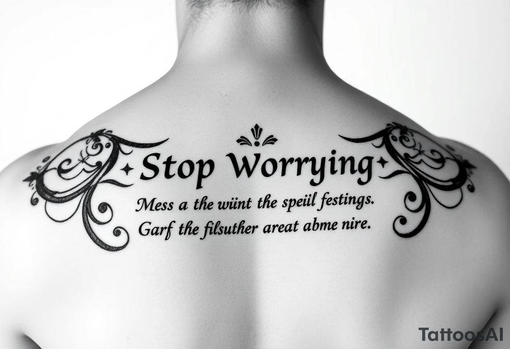 Bible verse 
Lillie 11:27:37
Stop Worrying Mecca 
Mae 12:31:17 tattoo idea