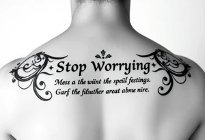 Bible verse 
Lillie 11:27:37
Stop Worrying Mecca 
Mae 12:31:17 tattoo idea