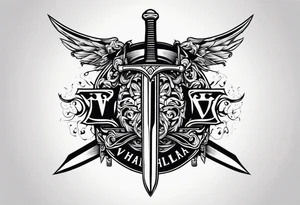 Valhalla swords fonts tattoo idea