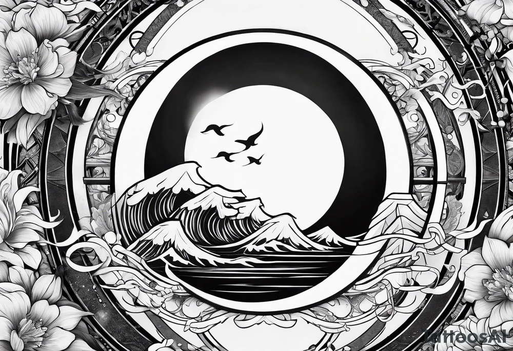 enso and acron tattoo idea