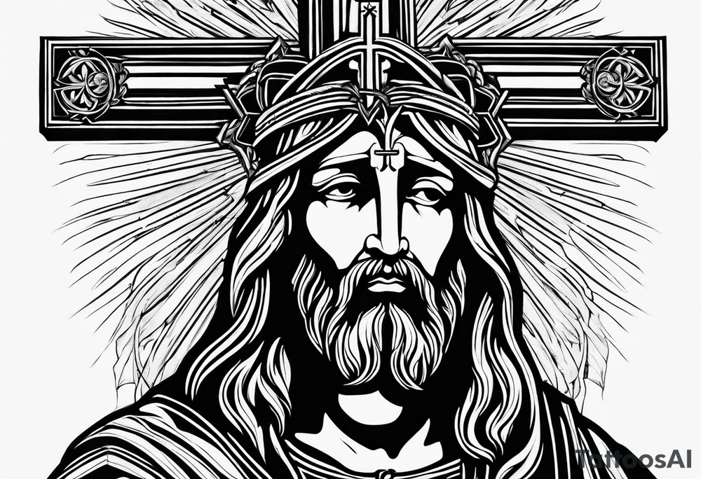 Jesus cross tattoo idea