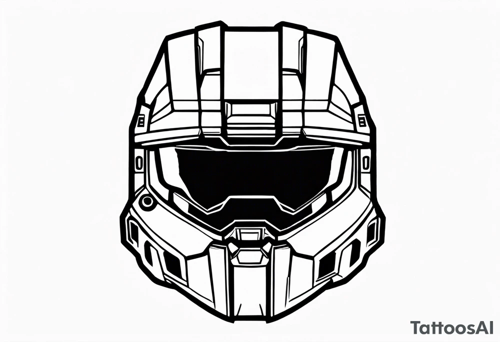 Halo master chief logo helmet tattoo idea