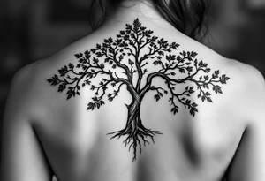 Family tree of 8 with names for woman tattoo idea