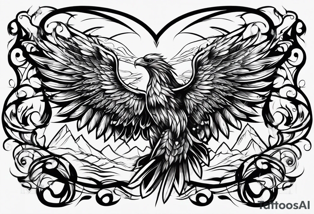 chest christian and wings tattoo idea