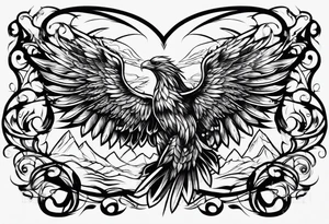 chest christian and wings tattoo idea