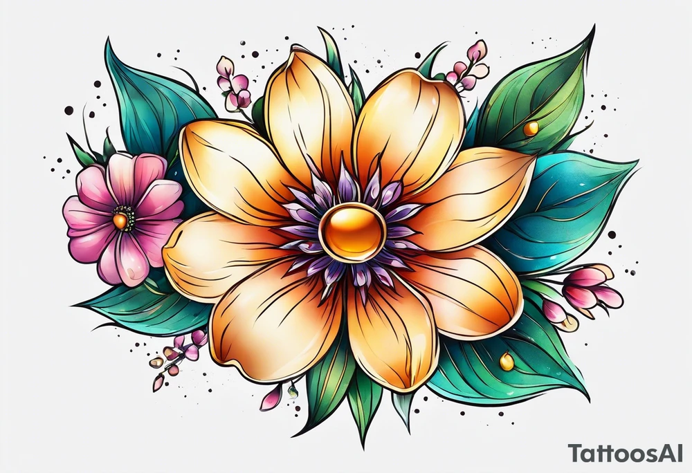 small wildflowers tattoo idea