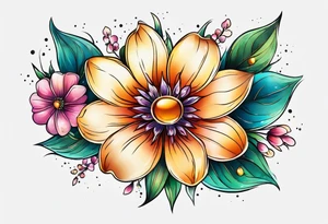 small wildflowers tattoo idea