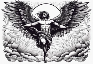 Icarus falling from flying too close to the sun tattoo idea