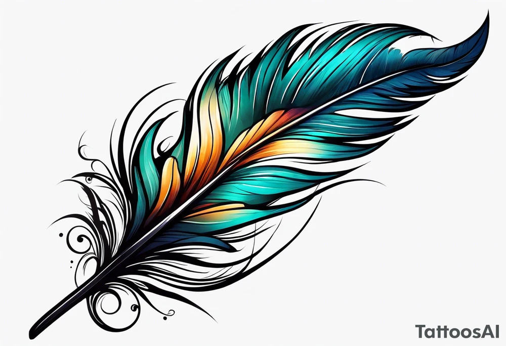 Feather small tattoo idea
