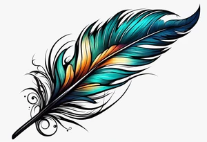 Feather small tattoo idea
