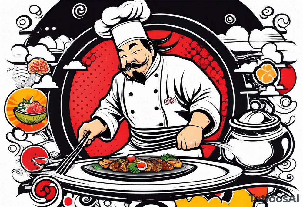 japanese chef tattoo idea