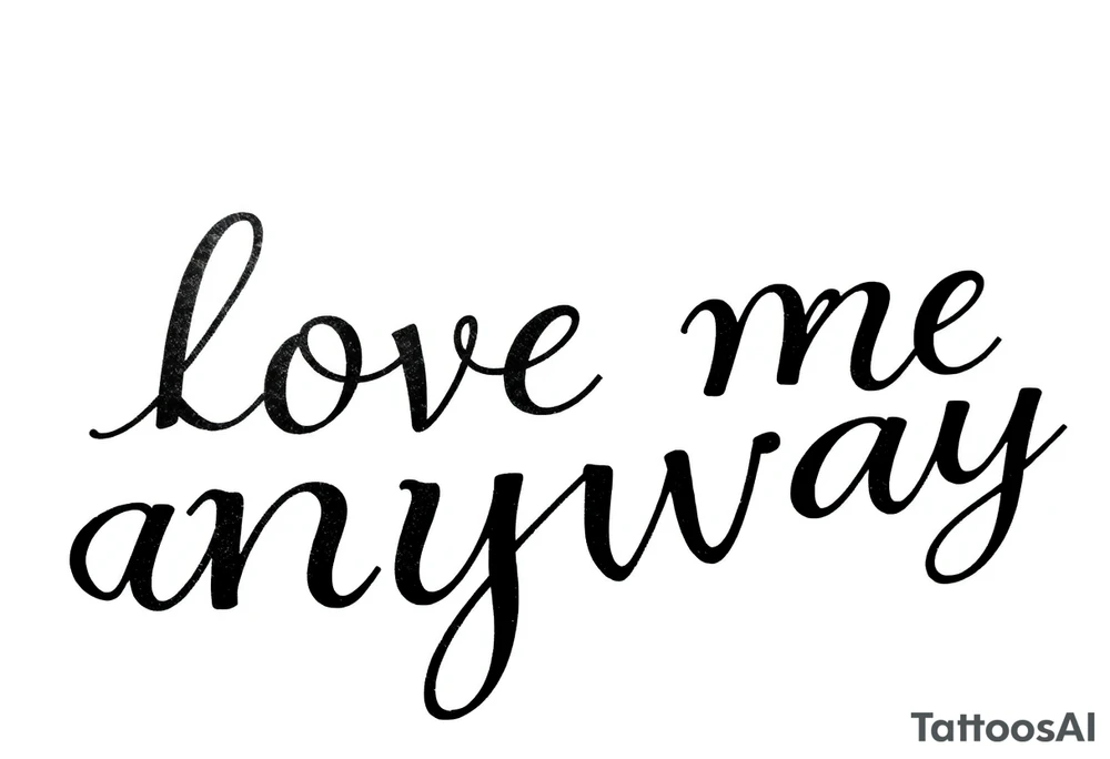 love me anyway tattoo idea