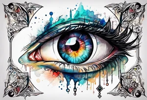 cybersigil eye tattoo idea