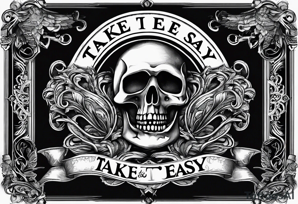 text that says take it easy tattoo idea