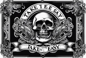 text that says take it easy tattoo idea