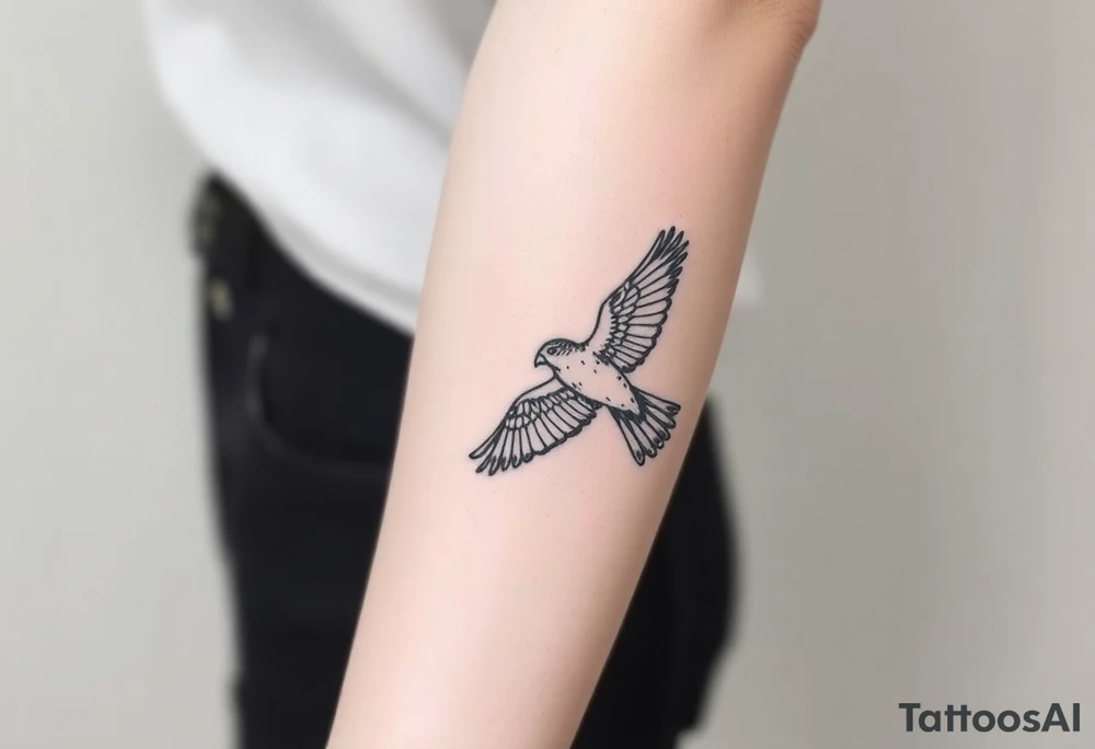 Nighthawk bird tattoo idea