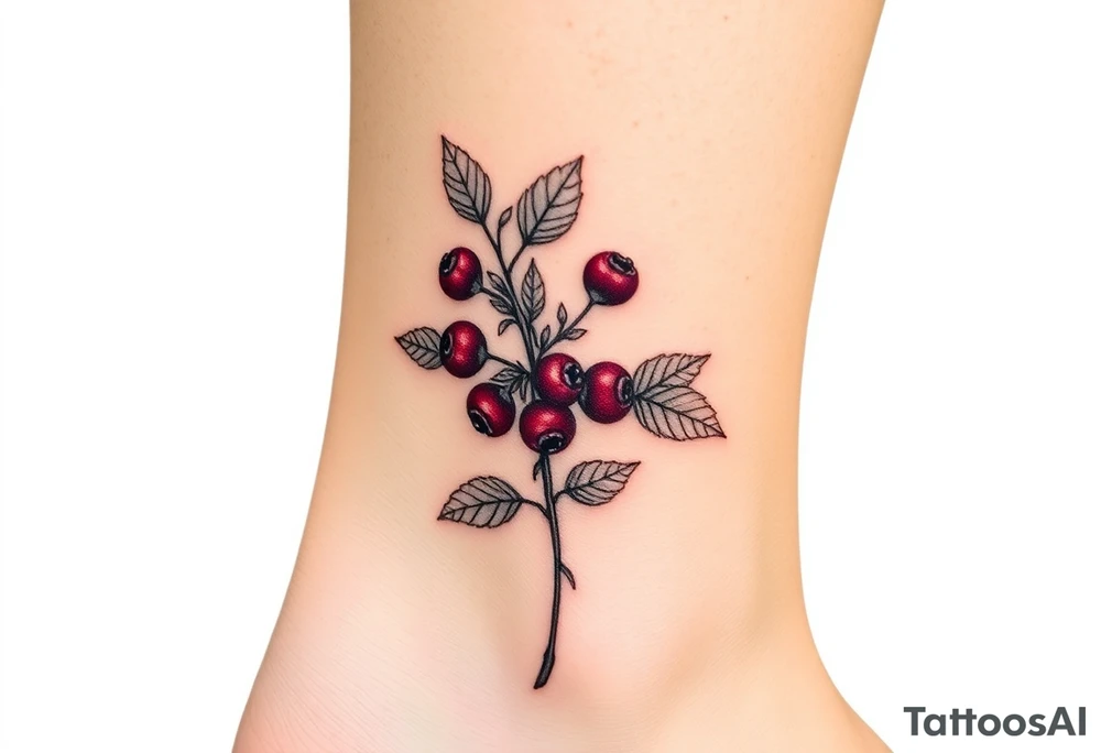 wildberry plant tattoo idea