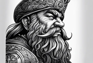 fighting dwarf tattoo idea