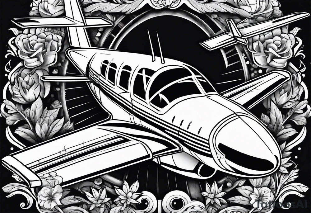 plane smoking weed tattoo idea