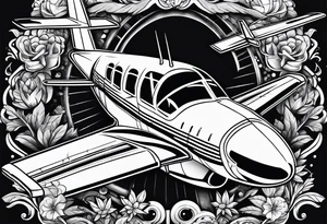 plane smoking weed tattoo idea