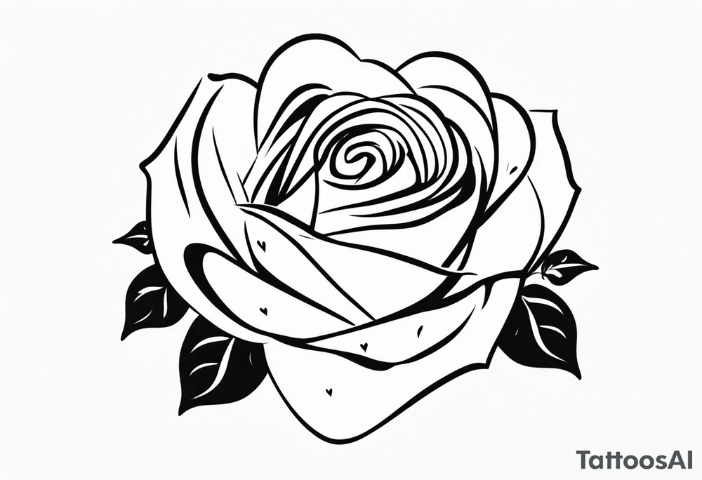 name Rosa  with heart tattoo idea