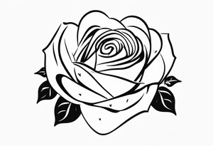 name Rosa  with heart tattoo idea