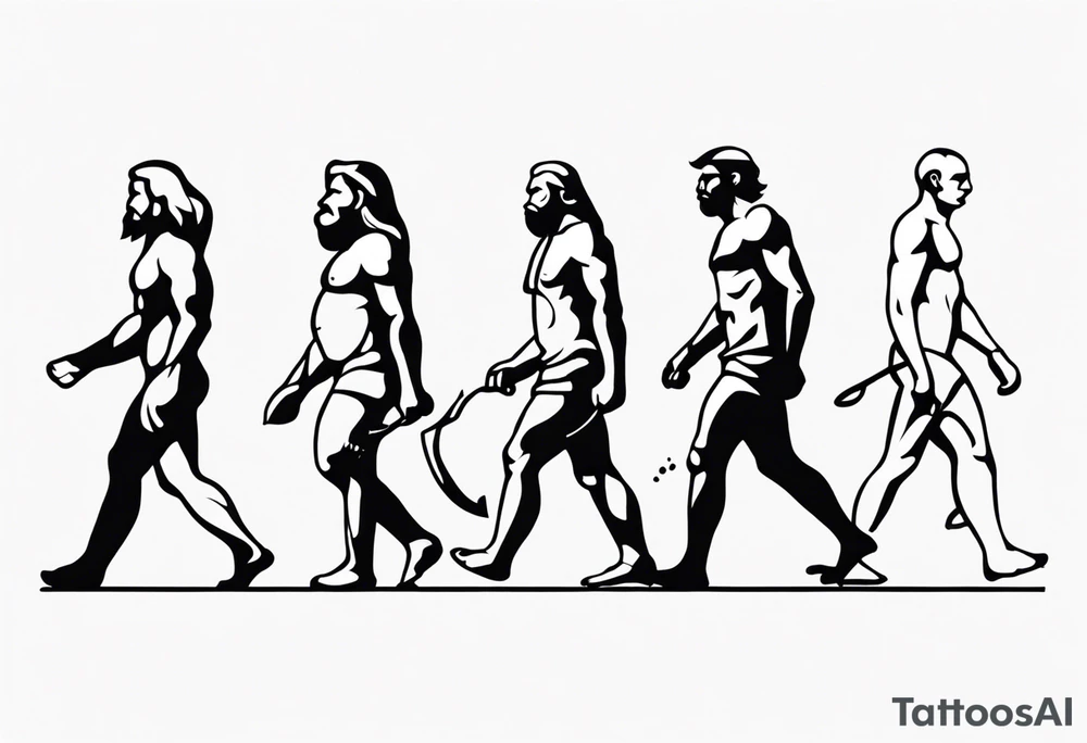 Human evolution tattoo idea