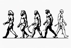 Human evolution tattoo idea
