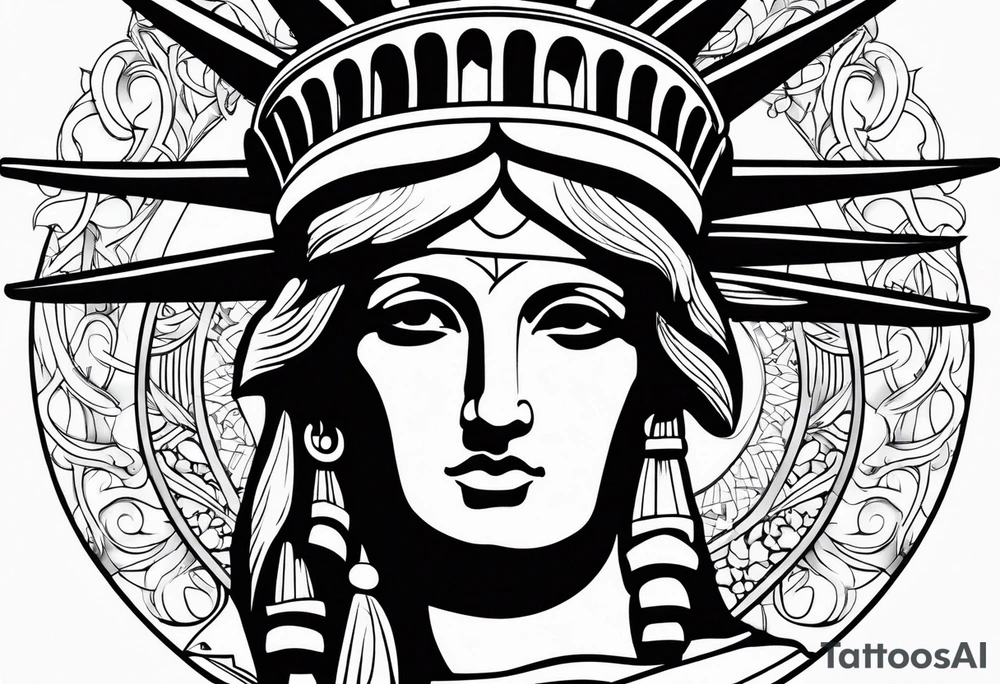 Statue of liberty tattoo idea