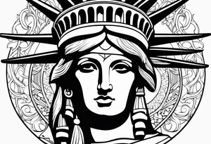 Statue of liberty tattoo idea