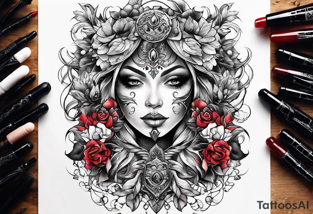 Fine line initials MKM tattoo idea
