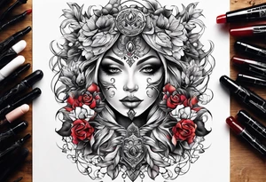 Fine line initials MKM tattoo idea